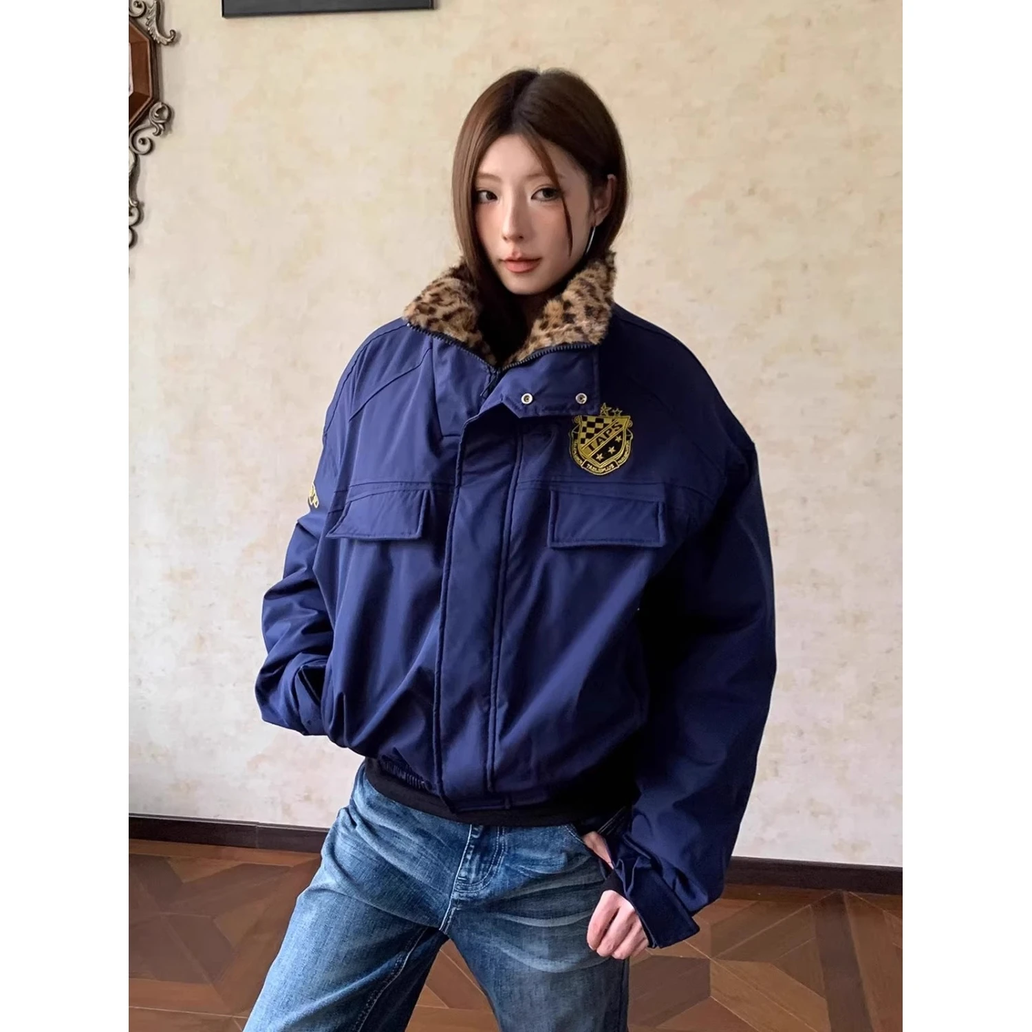 

Мужская хлопковая куртка Thiened ort с меховым воротником, американская одежда, осень-зима, рабочая одежда большого размера, верхняя одежда