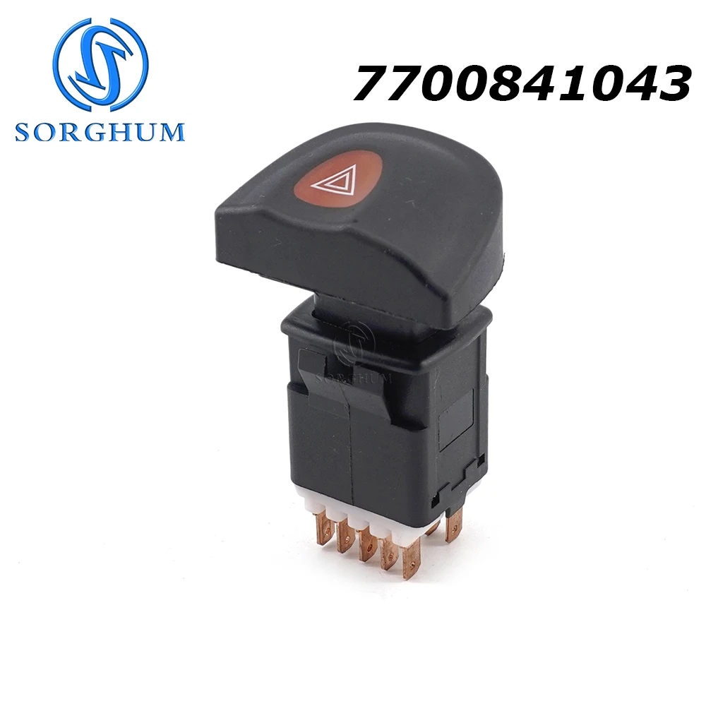 

SORGHUM 7700841043 For Renault Megane Scenic 1996 1997 1998 1999 Car Hazard Warning Light Flash Switch Button Emergency Lamp