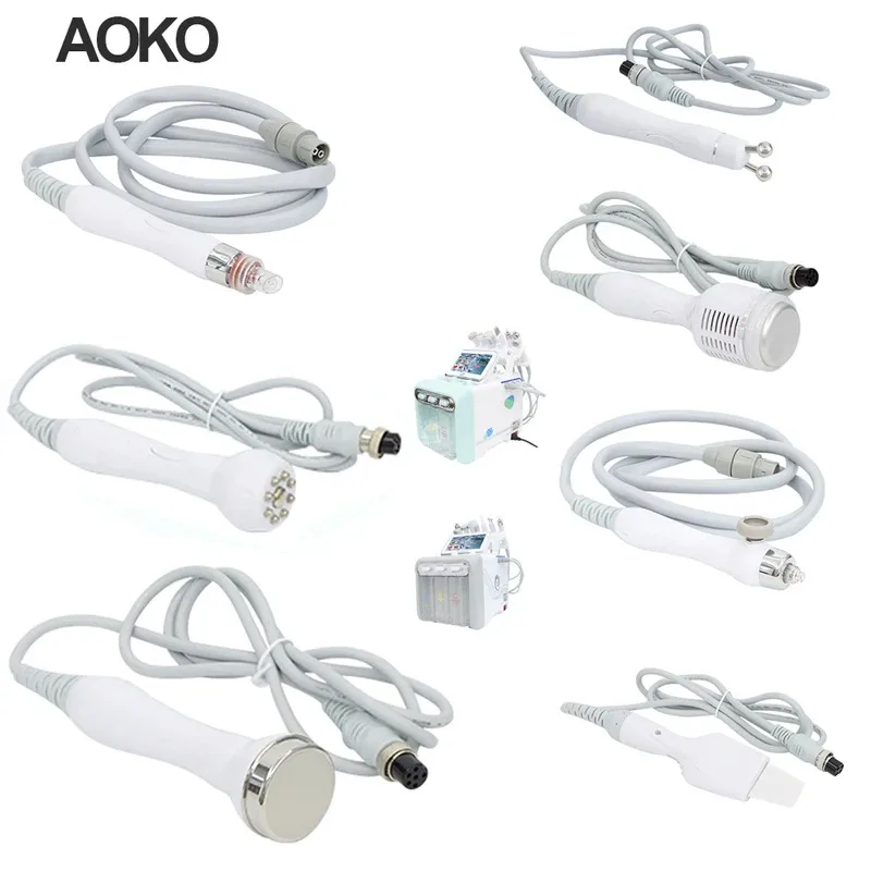 Acessórios para máquina facial de beleza, hidrogênio h2o2, purificador ultrassônico da pele, limpador de poros, levantamento facial, substituição de sonda limpa