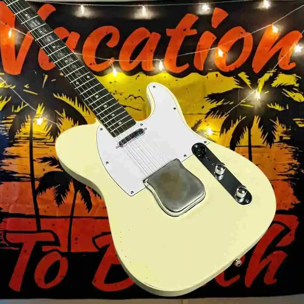 Best-seller Free Shipping Timbre Yellow Tele Electric Guitar 21 Tone 6 String Rock Jazz Rosewood Fingerboard Alder Wood Body