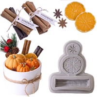 3D Lemon Cinnamon Star Anise Nuts Christmas Silicone Mold Wax DIY Cupcake Candy Baking Molds Chocolate Fondant Cake Decor Tool