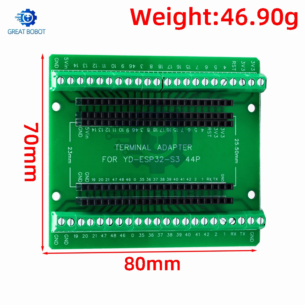 لوحة تطوير ESP32-S3 مع مجموعة محول توسيع، IPEX 2.4 جيجا هرتز واي فاي ووحدة بلوتوث، MCU ESP32-S3WROOM-1 N16R8