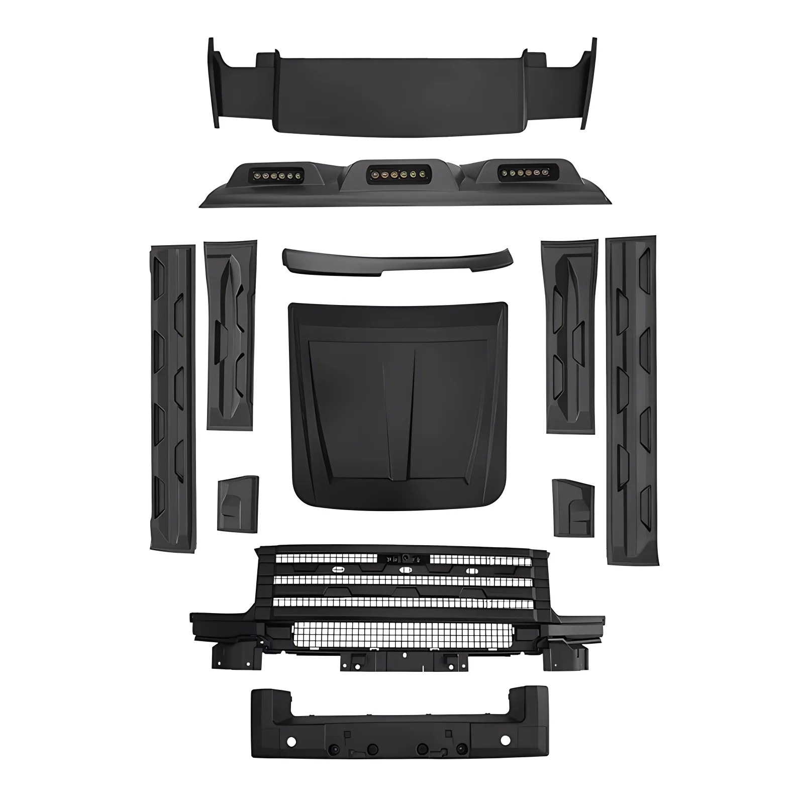 

T2 High Quality Body Parts Kit Enhanced Appearance with Front and Front Bumpers Hood Body Kit