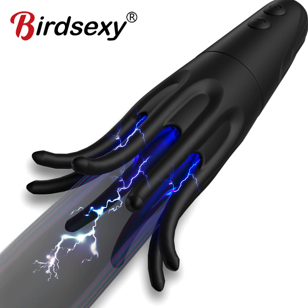 Masturbator for Men Glans Vibrating Electric Shock Sex Oral Blowjob Lasting Delay Endurance Training Male Sex Toys for Men 18+