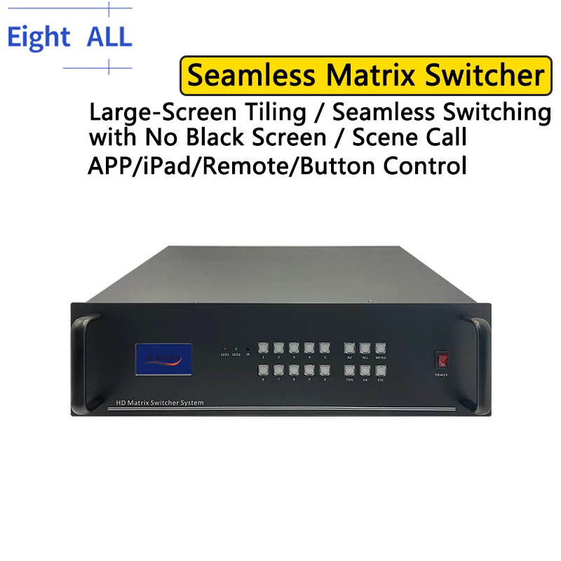 4x4 8x8 16X16 32X32 40X40 audio video seamless matrix Switch 4K  Video Wall Controller Support APP pc software Control  no delay