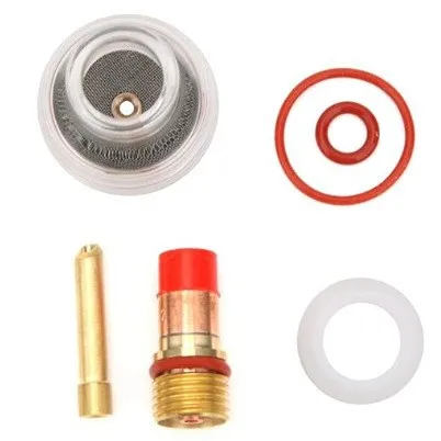 

WP-17 WP-18 WP-26 TIG Welding Torch Kit, Filter Mesh Gas Lens Diffuser, Protective Nozzle with Clear Glass Cup Cover
