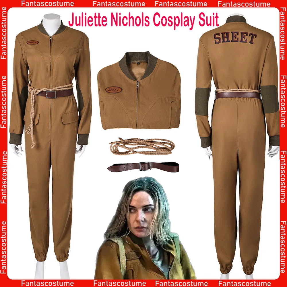 Juliette Nichols Cosplay Jumpsuit 2024 TV Silo 2 Costume Belt Adult Female Halloween Xmas Carnival Party Women Disguise Suit