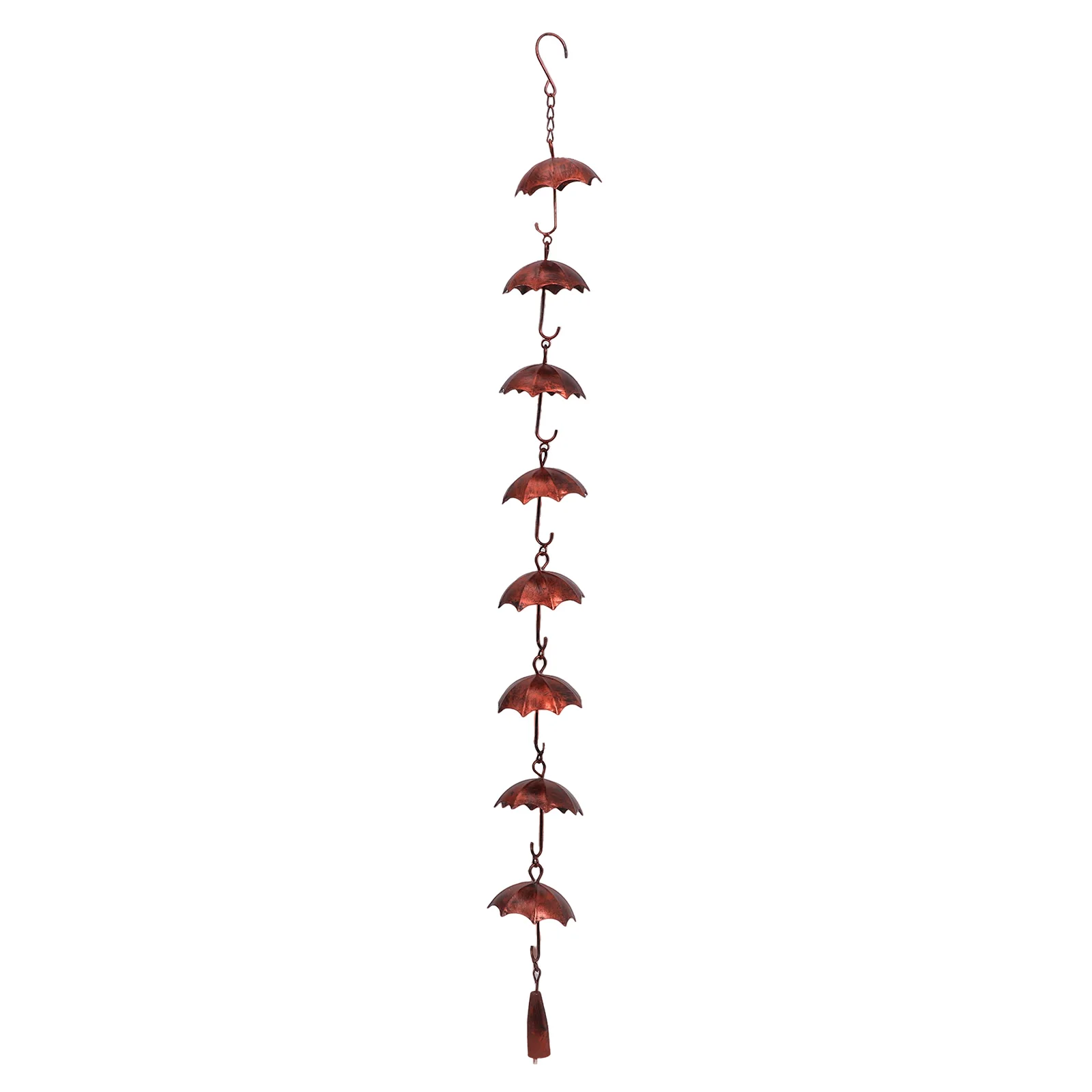 

Umbrella Wind Chime Water Chain Rain Gutter Decor Long Downspout Chains Durable Iron Material Home Temple Shop Garden Use