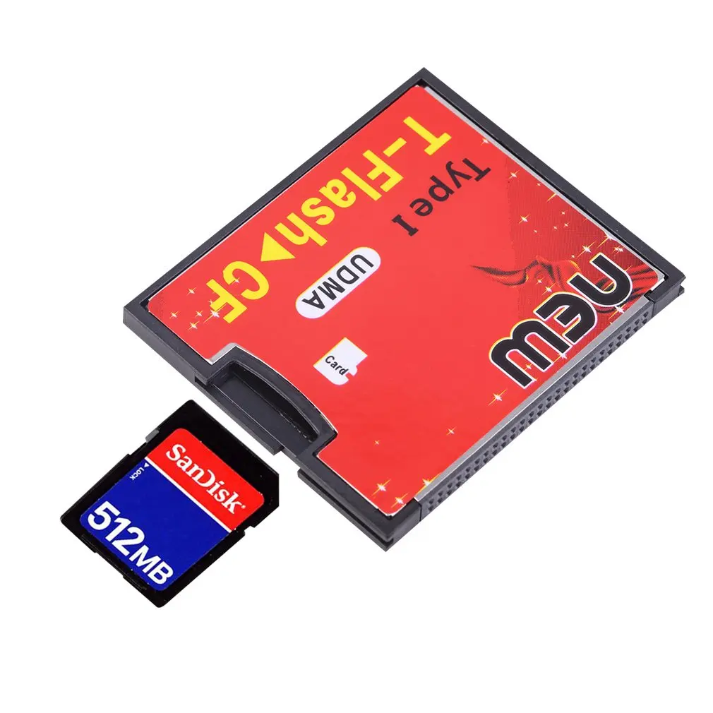 T-Flash to CF Type1 Card Adapter For Camera For MicroSD/HC to Compact Flash Memory Card Card Reader ConverterDropshipping Hot