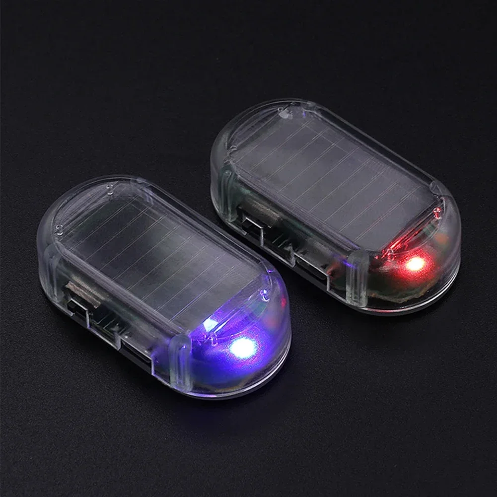 LED Light Alarm Lamp Anti-Theft Caution Strobe Signal Security System Car Fake Security Light Solar Powered Universal Warning