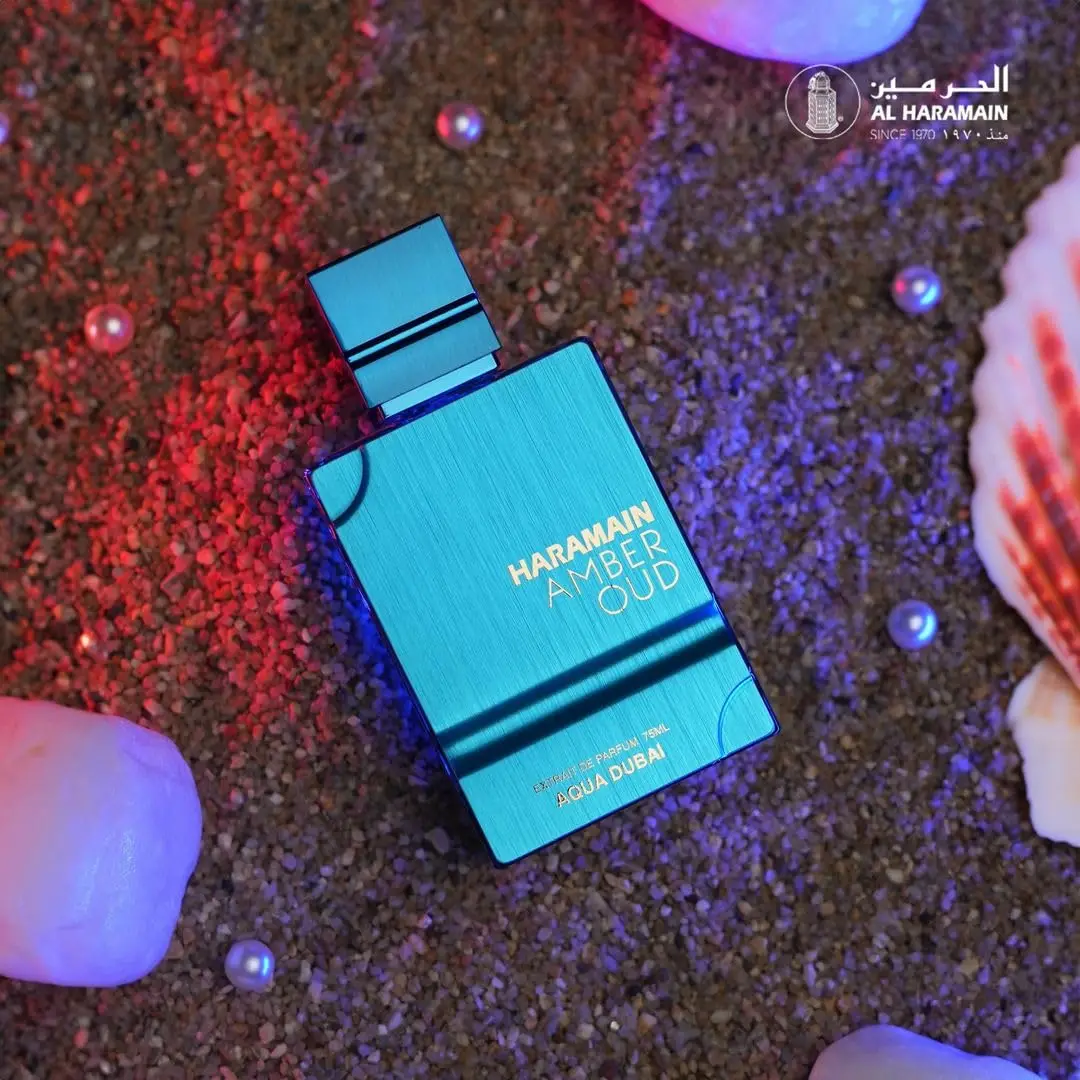 Al Haramain Amber Oud Aqua Dubai Unisex Eau de Parfum (EDP) 100ML, Bergamot Amber Musk Fragrance Spray Trwały Perfum dla Kobiet i Mężczyzn