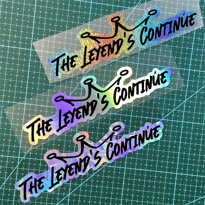 

Window Vinyl Decal 1PC THE LEYENDS CONTINUE Motorcycle Sticker Waterproof DIY for Motorbike Fuel Tank Fairing Helmet Box Car