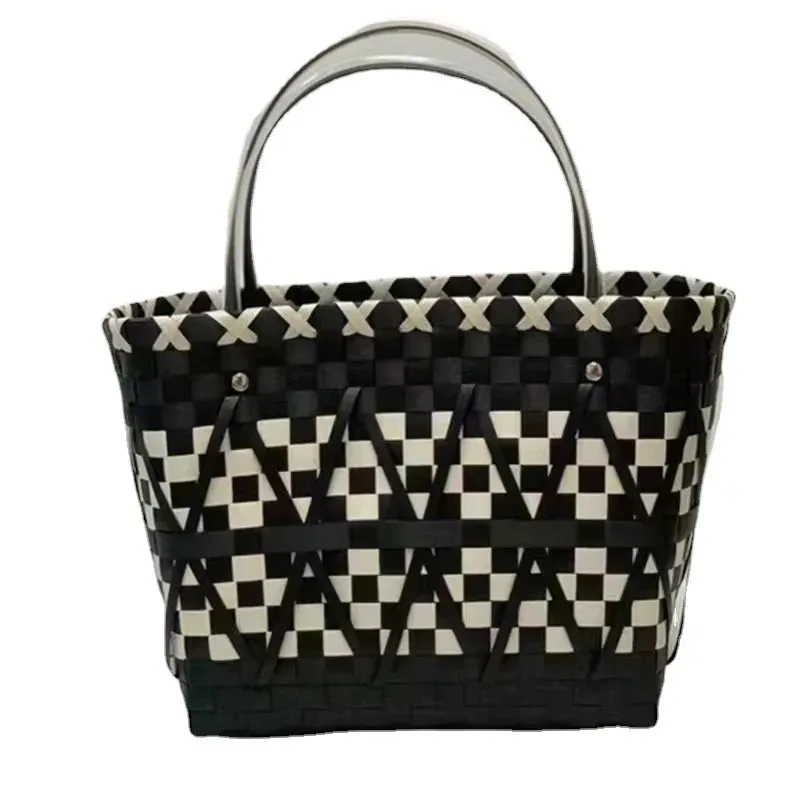 Basket Shopping Bag Luxury Brand Basket Handbag Designer Woven Summer Beach Bag Travel Basket Hand Bag Tote Bag Puppy Pet Bag