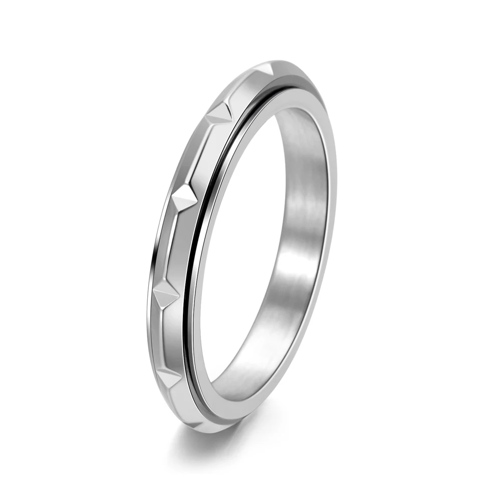 3MM Ultra Dünner Roségold Titan-Stahl Rotierender Bambusknoten-Ring für Frauen Minimalistischer Schmuck Hypoallergener Hochzeitsgeschenk