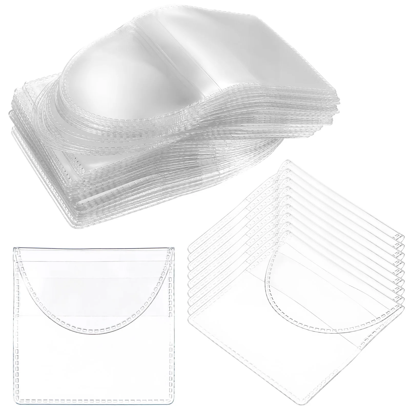 

150Pcs Single Pocket Coin Sleeve Holder Transparent Pouch for Coin Collection Storage and Display Jewelry Stamp Keeper