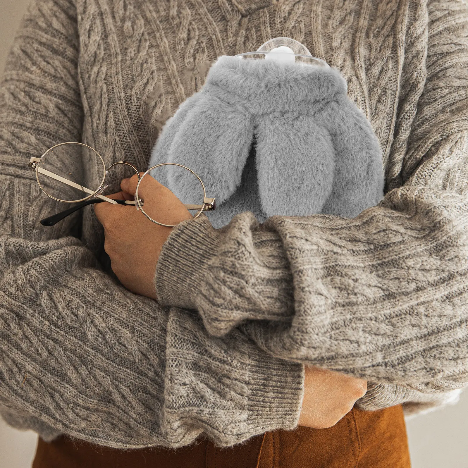 Lovely Cute Hot Water Bag for Women Winter Belly Warmer Period Cramps Relief Portable Reusable Hand Warmer Outdoor Household