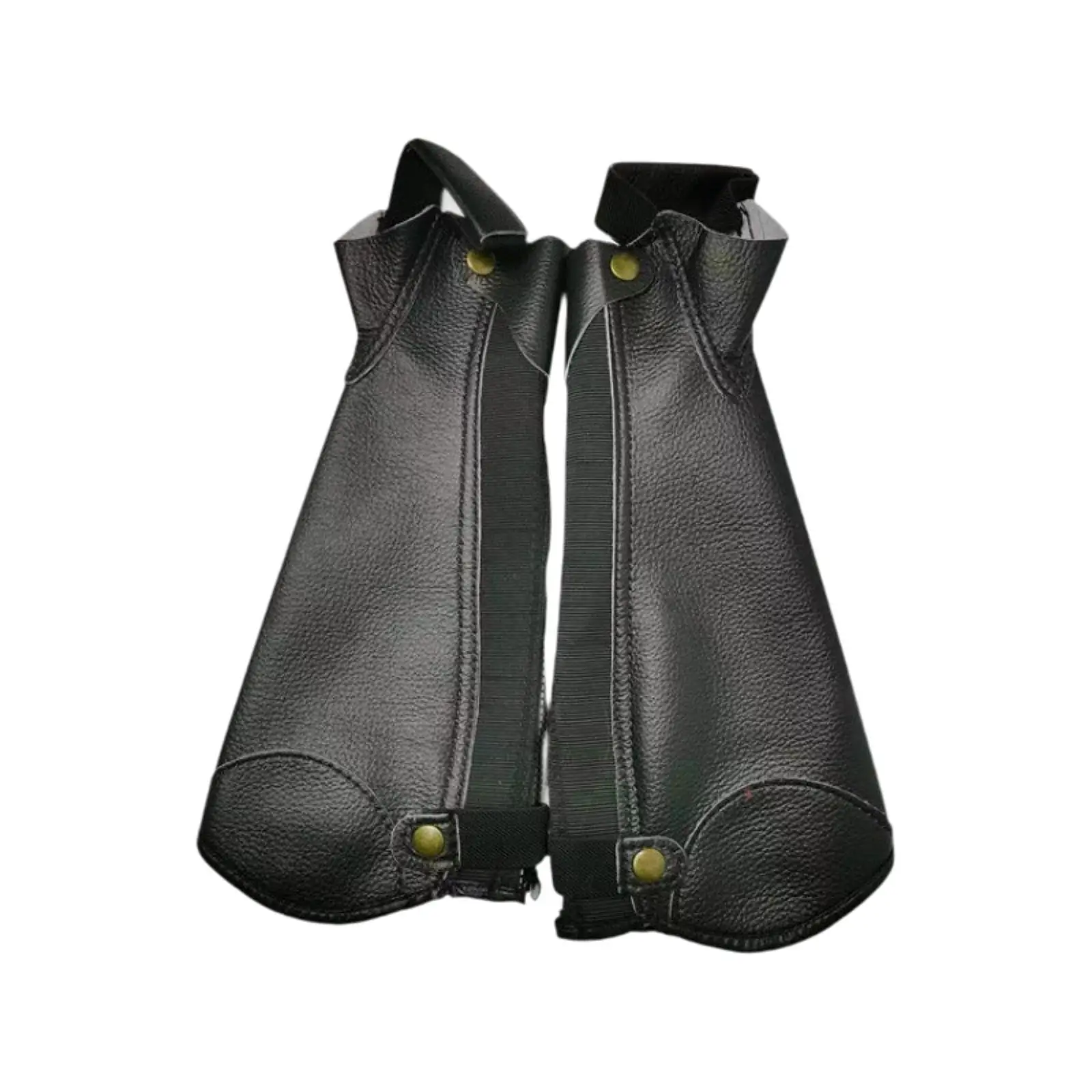 Equestrian Boot Tops Unisex Protective Shoes Cover PU Leather Gaiters for Trail Riding and Dressage