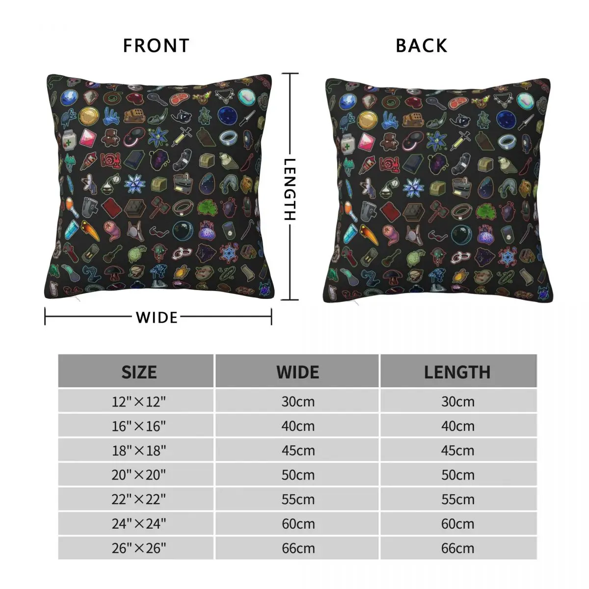 Risk Of Rain 2 Items Square Pillowcase Polyester Linen Velvet Creative Zip Decorative Sofa Cushion Cover 45x45