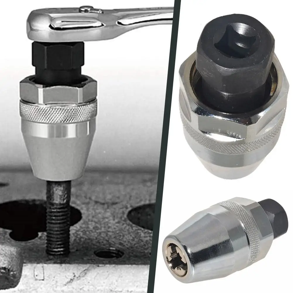 Estrattore per bulloni 3/8 Estrattore per bulloni da 6-13 mm Strumento per smontaggio bulloni Dispositivo per rimozione viti per bulloni Interfaccia 3/8
