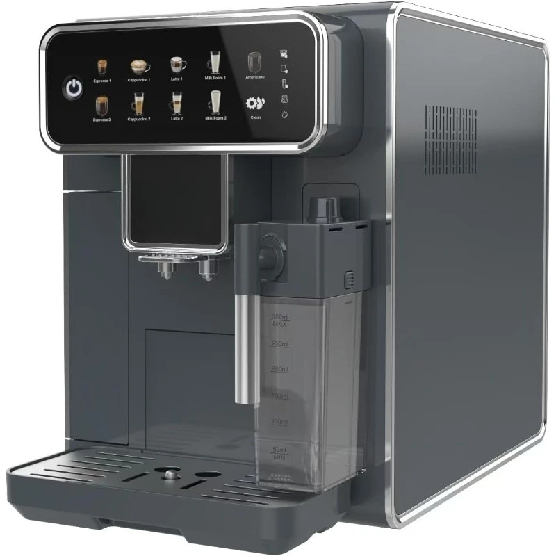 Fully Automatic Coffee Maker with Built-in 3-Level Grinder Expresso/ Cappuccino/Latte/Americano Coffee Machines with Self-Cleani