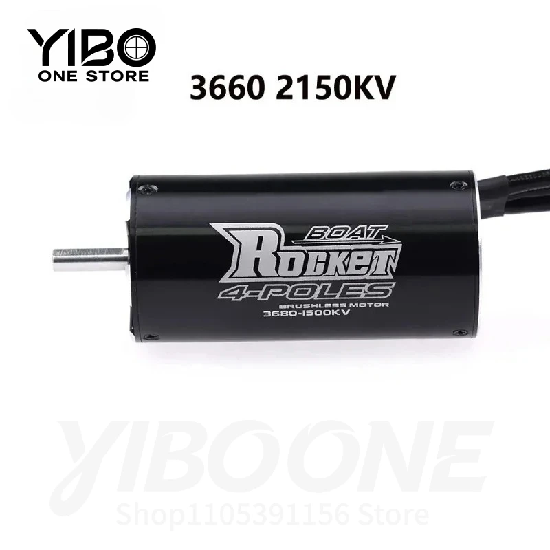 3660 3670 1850KV 2280KV 2600KV 4 Poles Brushless Sensorless Motor 5.0mm Shaft for 800-1000mm RC Boat ，1pcs