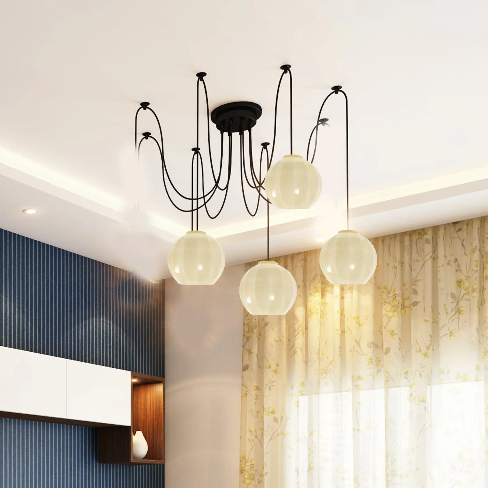 Replacement Glass Shade Vintage Pendant Light Modern Lampshade Decor for Ceiling Fixture Fixture Fitting Household Lamp Shade