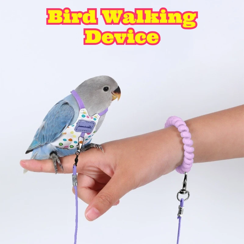 

Parrot Ultra Light Flight Clothes Outdoor Walking Harness Leash Anti Lost Flying Suit Budgie Cockatiel Lovebird Outdoor Training