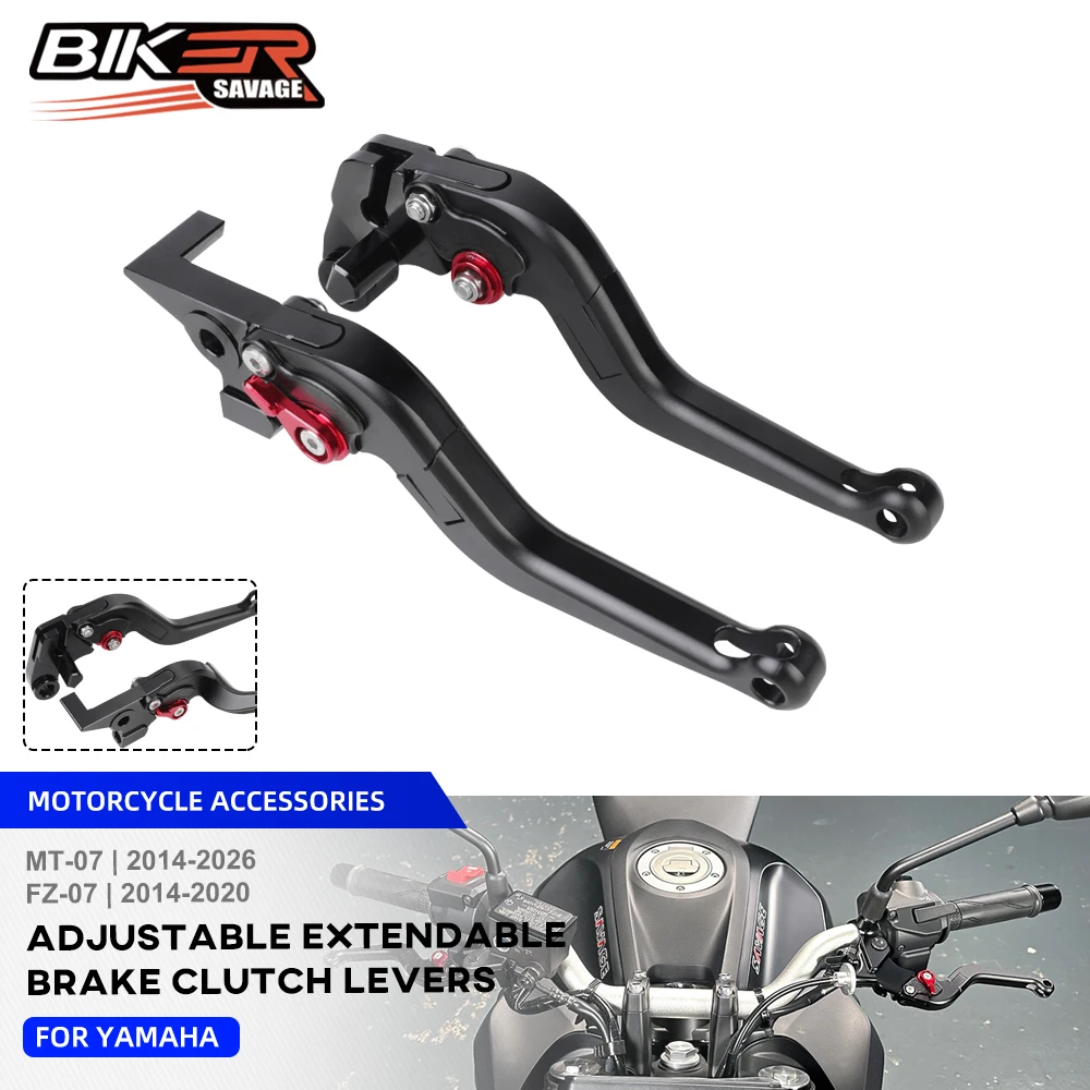 

MT07 2026 Folding Clutch Brake Lever For Yamaha FZ-07 MT-07 2014-2025 Motorcycle Adjustable Extendable Brake Handles Accessories