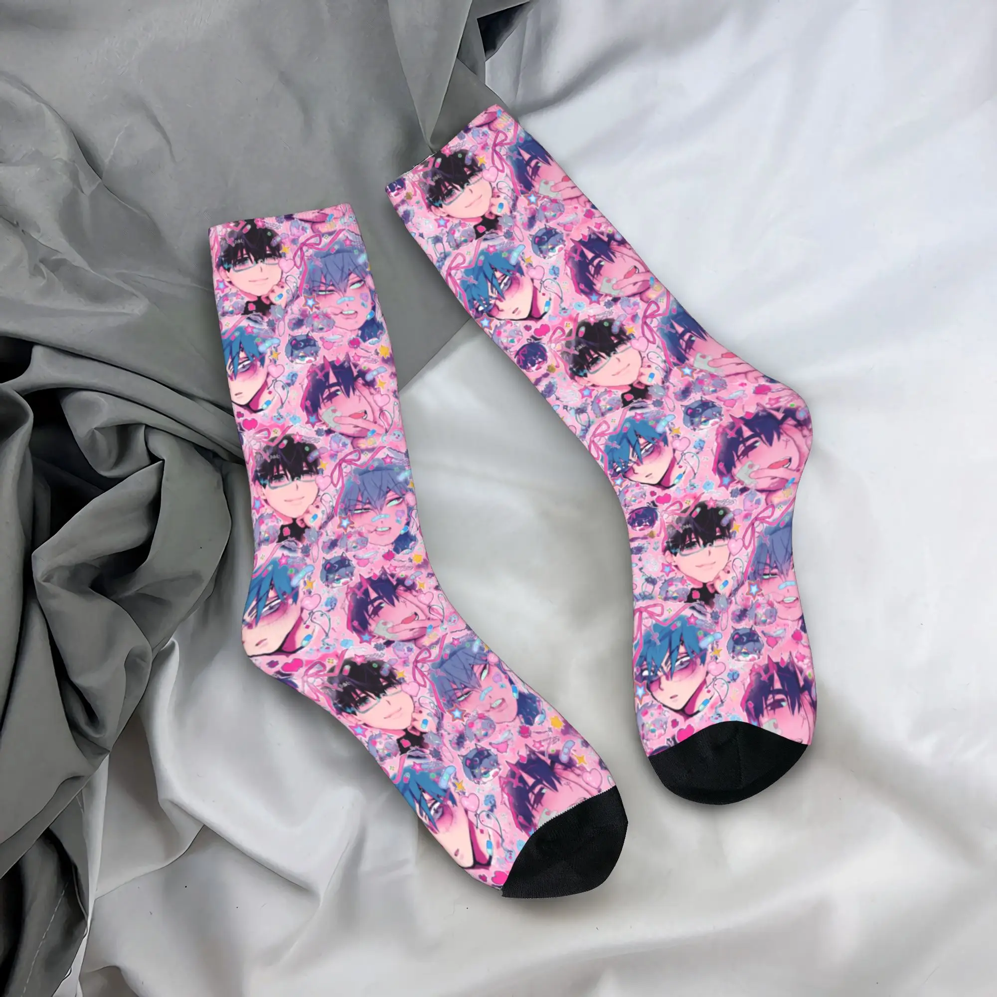 Ivantill Till Alien Stage Chibi Graphic Stockings  Printed Korean Socks Winter Non Slip Socks Couple Outdoor Sports Soft Socks
