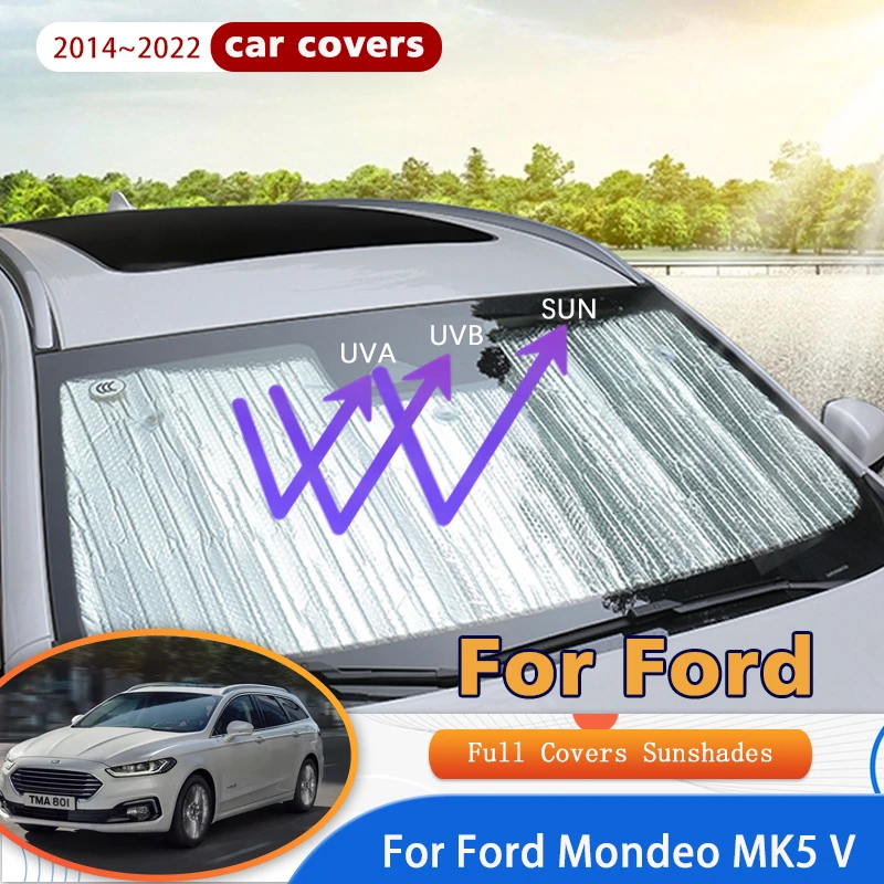 

For Ford Mondeo Fusion MK5 V 2014~2022 2018 Car Window Windshield Sunshades Protect Reflector Sun Shade Sun Visor Accessories