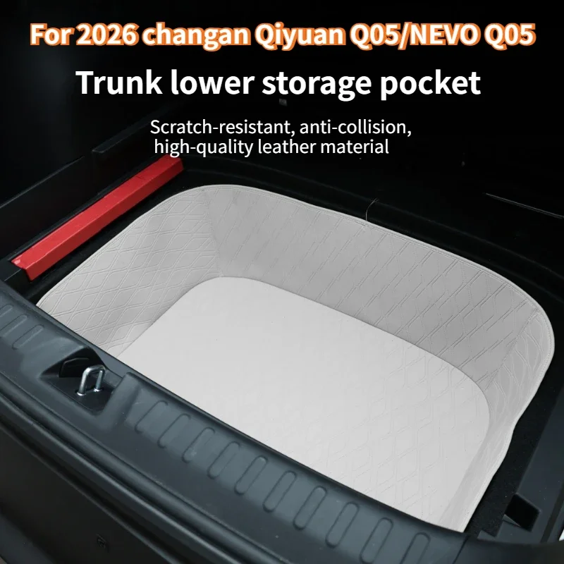 Trunk Lower Layer Storage Pocket for Changan Qiyuan Q05 NEVO Q05 2026,Waterproof Cargo Organizer Car Interior Modified Accessory