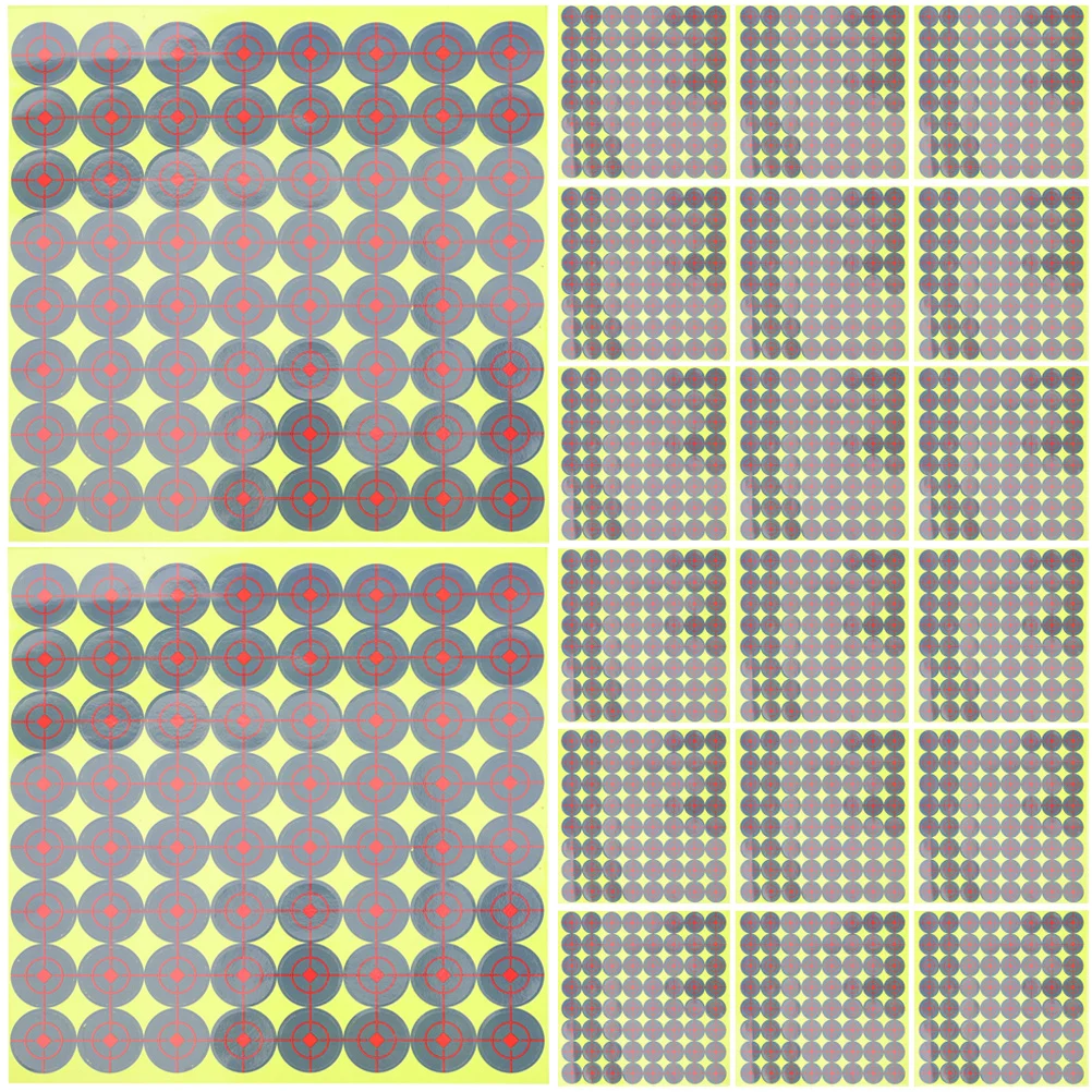 20 Sheets Target Stickers Practical Pasters Creative Adhesive Spots Exercise The Circle Labels Paper Fluorescent Round