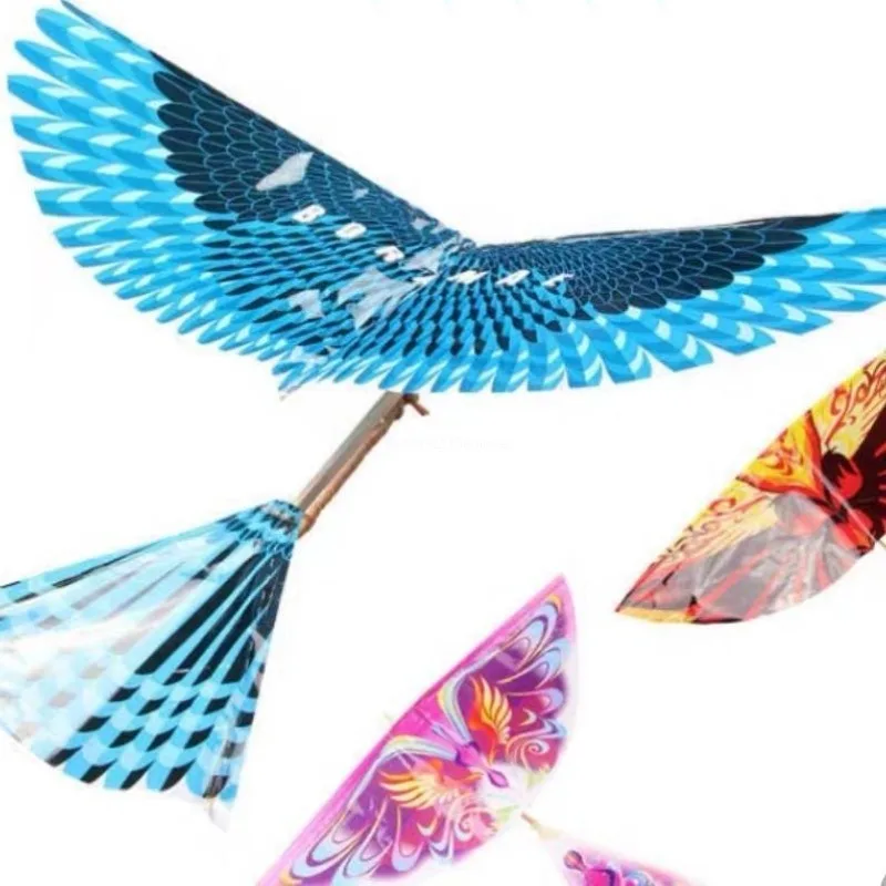 DIY Handmade Rubber Band Power Bionic Air Plane Ornithopter Birds Models Science Kite Toys for Children Adults Assembly Gift