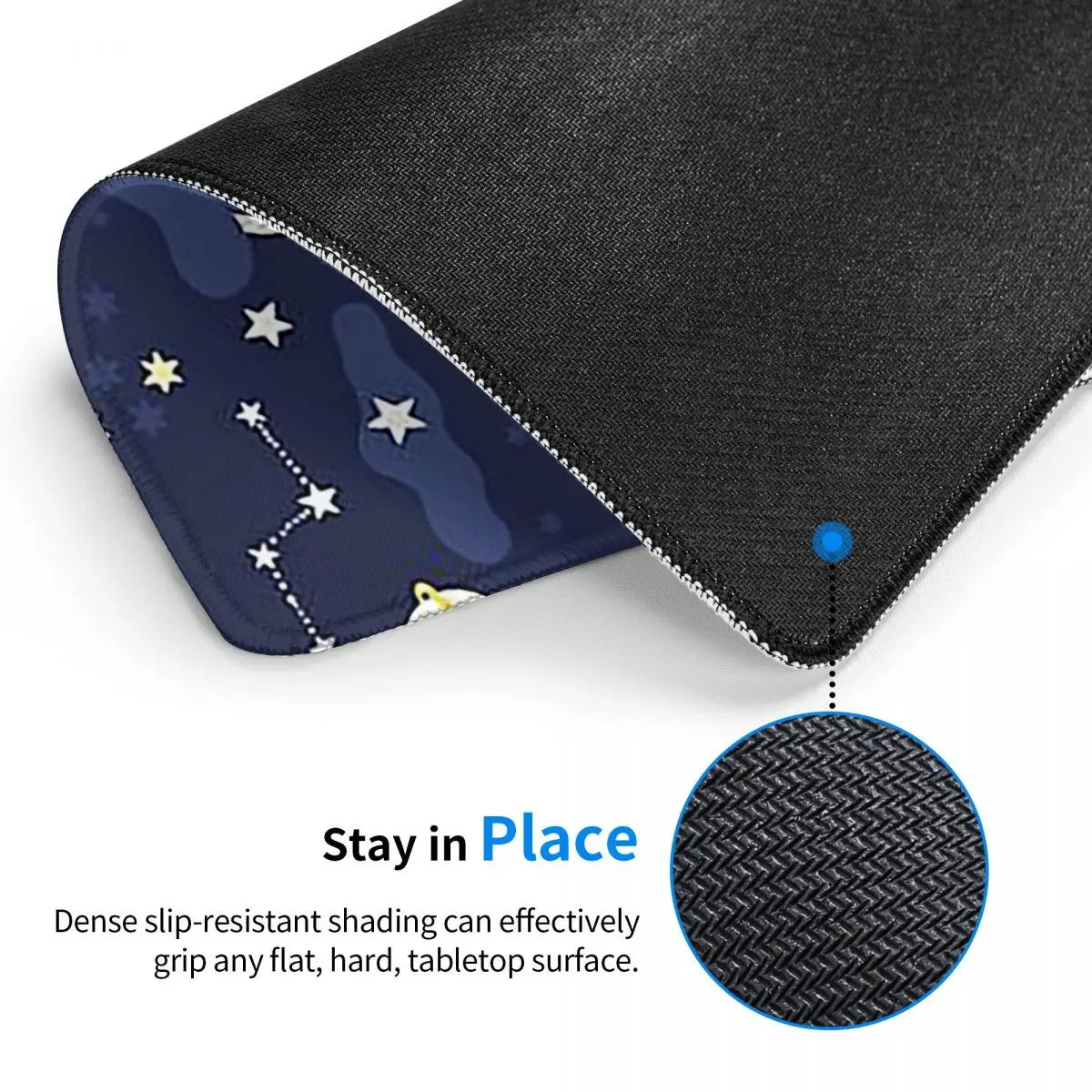 Galaxy Cosmos Moon Stars Astronomy Cartoon Universe Multi-size Mouse Pad Computer Keyboard Mouse Mat Gamer PC Laptop Desk Mat