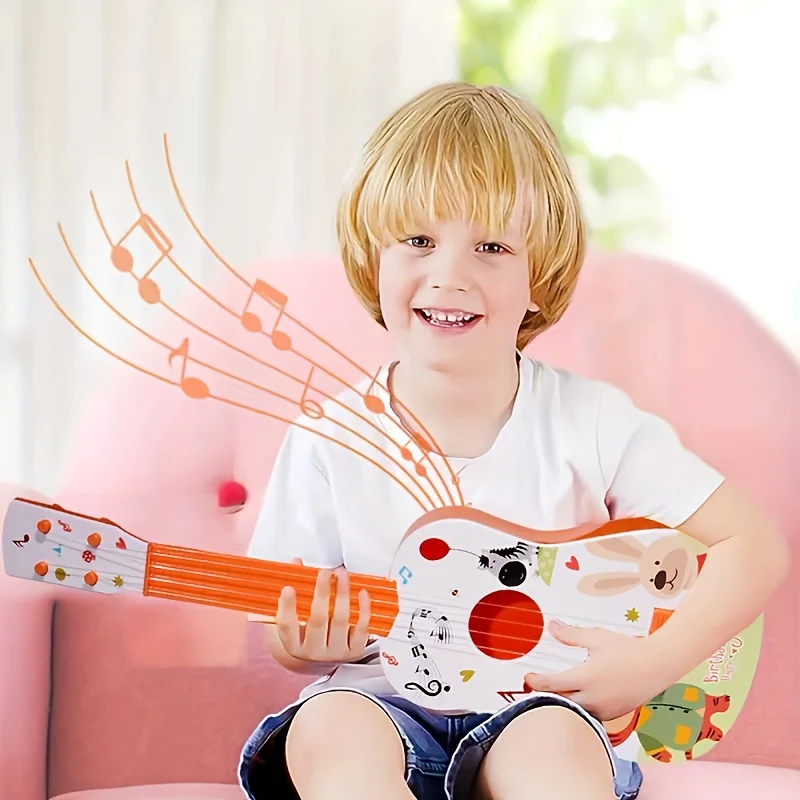 ของเล่นกีตาร์อูคูเลเล่เด็ก 57 ซม. ของเล่นเครื่องดนตรีสำหรับเด็ก ของขวัญคริสต์มาสและฮาโลวีนสำหรับเด็กชายและเด็กหญิง