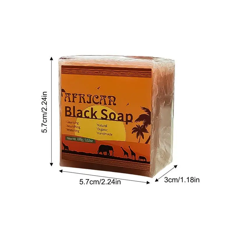 Bathing Soap Bars Spot Remover Soap Organic Handmade Raw Deep Cleansing Softening Scrub Black African Soap For Dry Skin