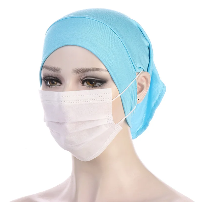 1 Stuk Moslim Binnenhijaabs Gekruiste Oor Lus Voor Vrouwen Stretchy Headwrap Dagelijks Casual Ademende Kleding Accessoires