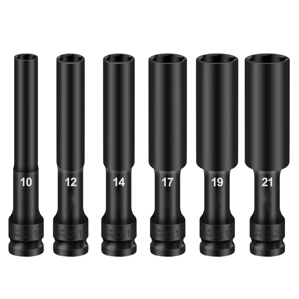 Impact Socket Set 1/2 Inch Drive Metric Deep Wrench Hex Socket Head Kit For Wrench Adapter Hand Tool Set 8-24mm Adapters