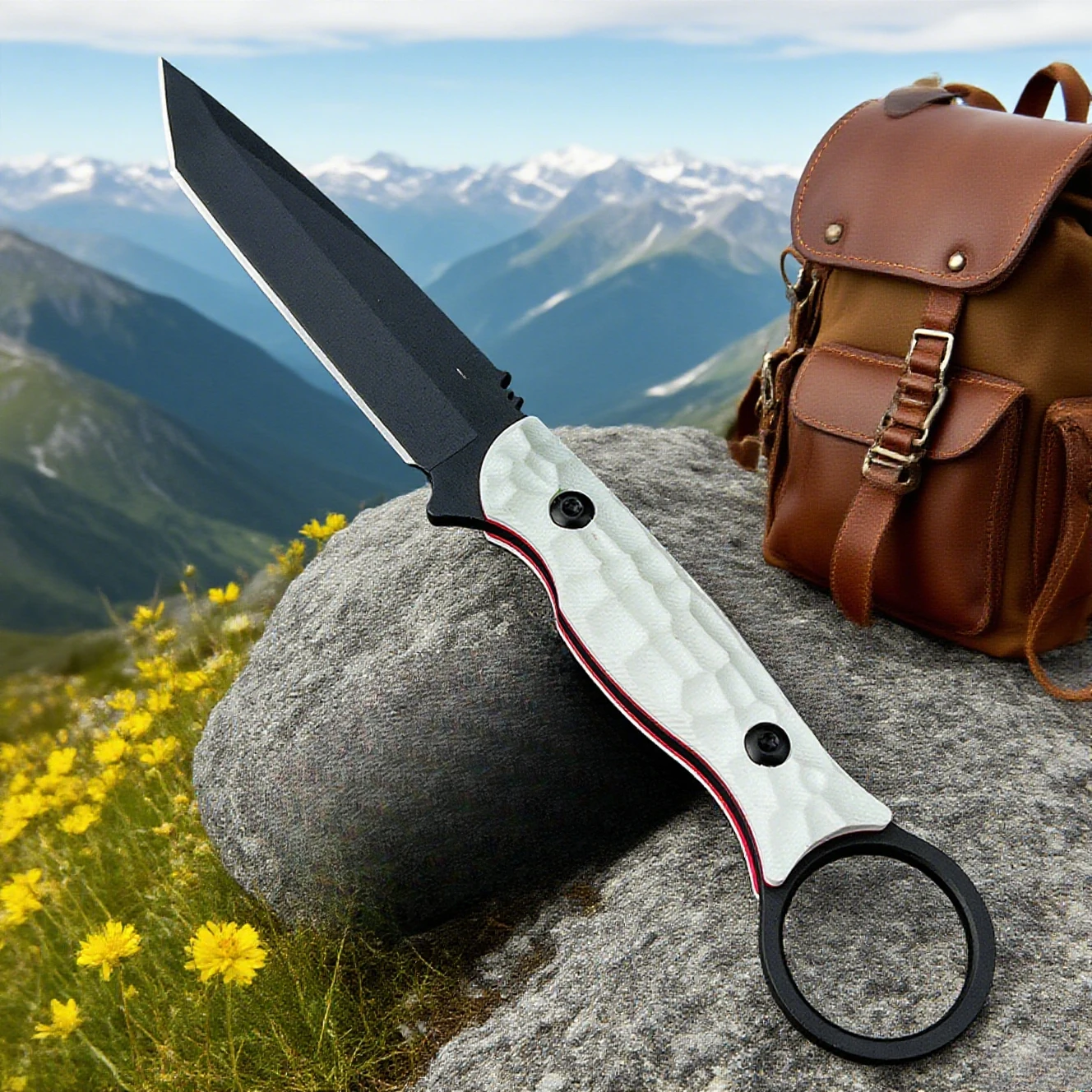 

Tactical Outdoor Camping Hunting Straight Knife 8Cr13Mov Blade G10 Handle Portable Wilderness Survival Jungle Exploration Tools