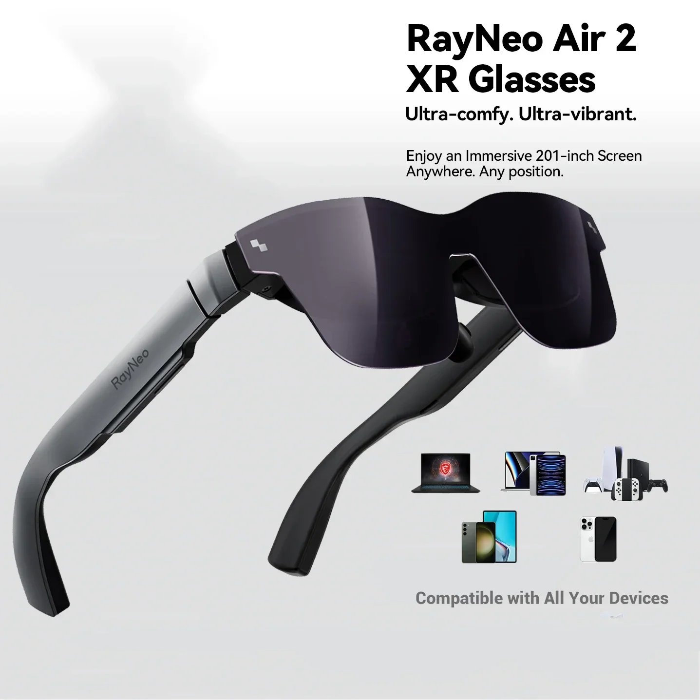 Hot sales For TCL Rayneo Air 2 XR Smart AR Glasses HD Giant Screen Viewing Glasses 1080P 120Hz High Brush  Screen VS Xreal Air