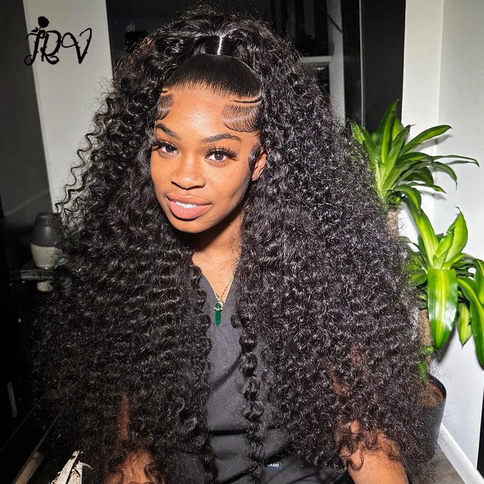 

13x4 Kinky Curly Lace Frontal Wig Brazilian Virgin Human Hair Wig Transparent Lace Front Wig HD Lace Curly Human Hair Wigs