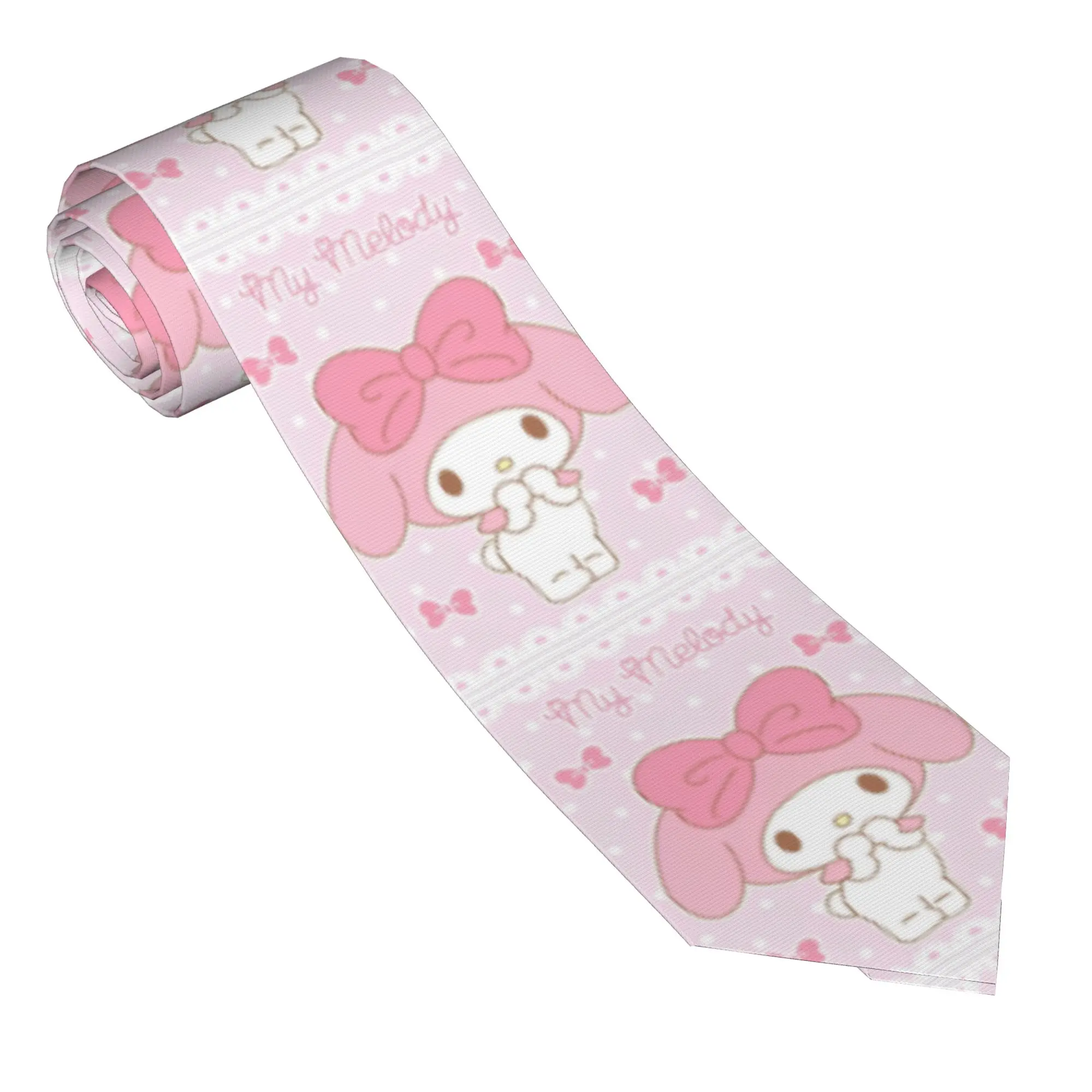 

Kawaii My Melody Neckties Unisex 8 cm Narrow Neck Tie Cartoon Aesthetics for Mens Shirt Accessories Cravat Wedding Business