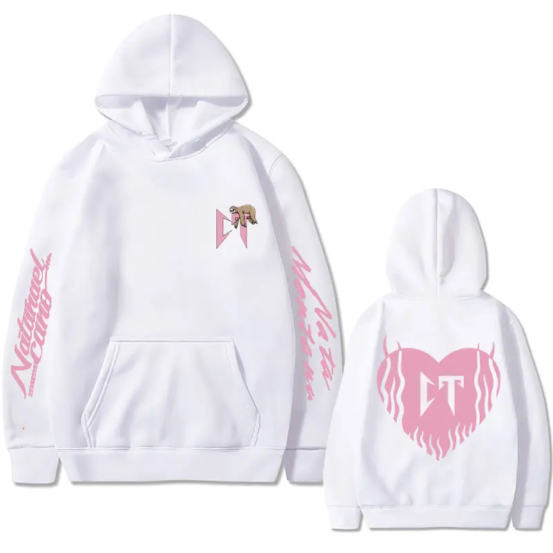 Singer Natanael Cano Tumbado Pink CT Sloth Double Sided Graphic Hoodie Men Womne Hip Hop Punk Sweatshirt Male Oversized Hoodies