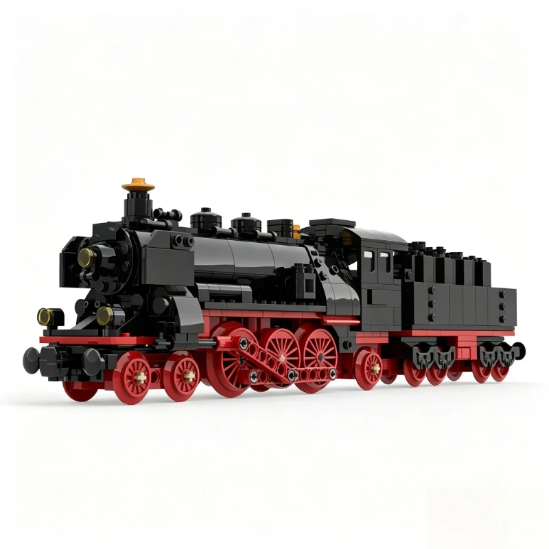 NEW 723PCS MOC BR18.5 Bavarian Steam Locomotive Train Model Custom Building Blocks DIY Educational Assembly Toy For Display Gift