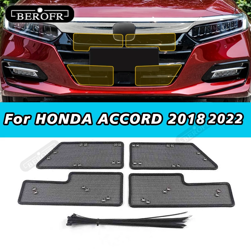 Car Insect Proof Net For HONDA ACCORD 2018 2021 Water Tank Cover Racing Grid Protective Net Condenser Internal Auto Accessory