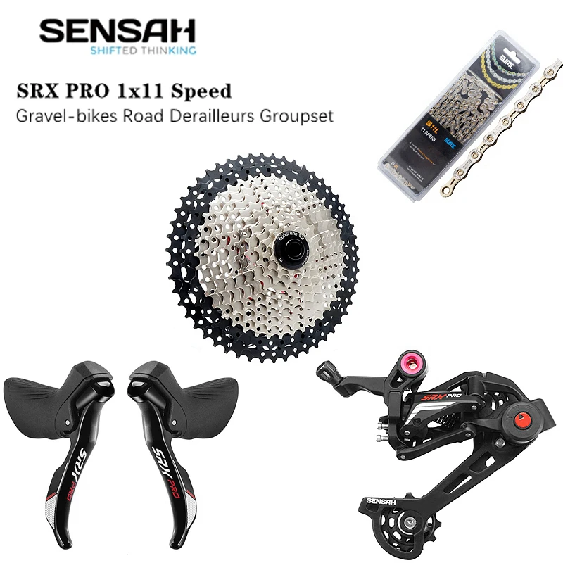 

SENSAH SRX PRO bicycle shift kit 1x11 speed + left shift + right shift + rear derailleur + flywheel + chain