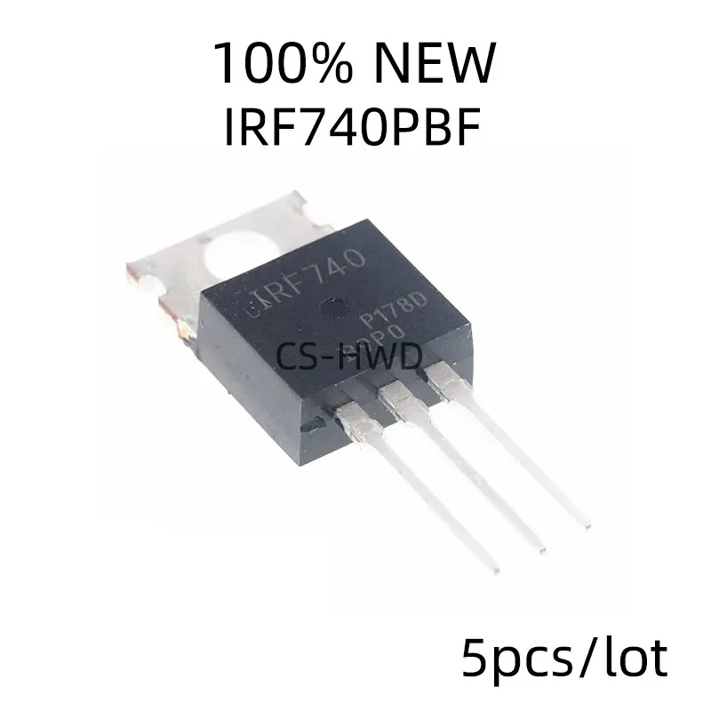 5PCS IRF740 TO220 IRF740PBF TO-220 740 new and original IC Chipset