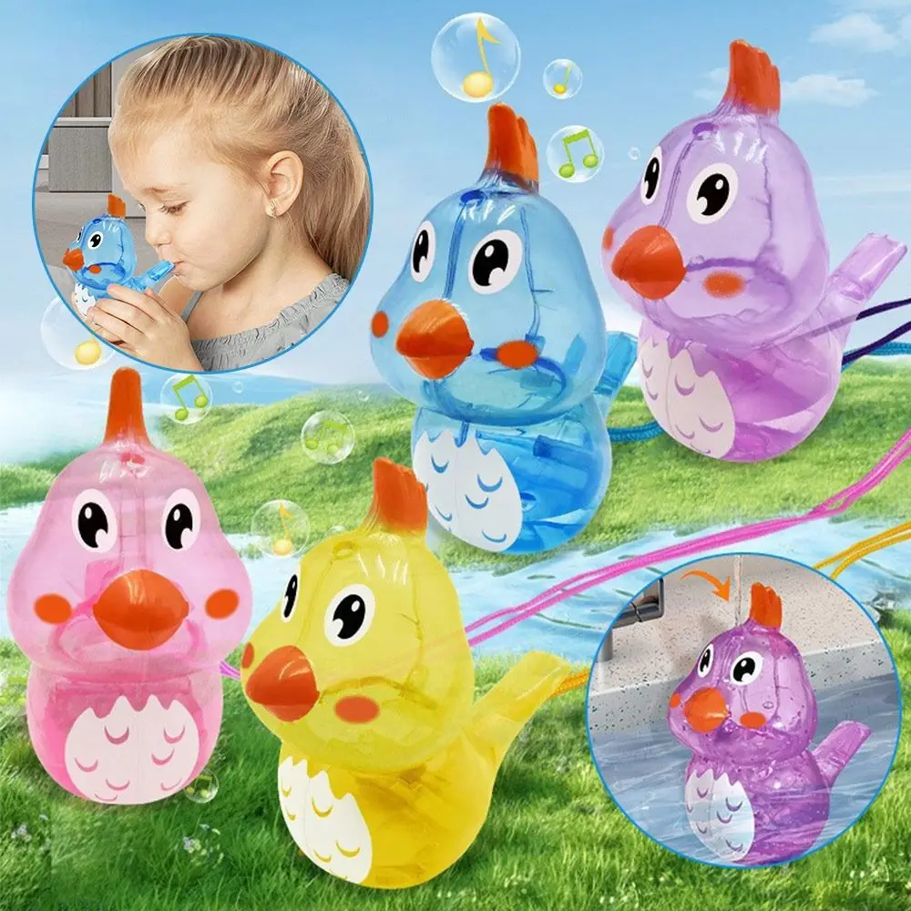 New with Lanyard Water Bird Whistle Add Water Multicolor Cartoon Bird Whistle Birdcalls Whistles Early Learning Gift