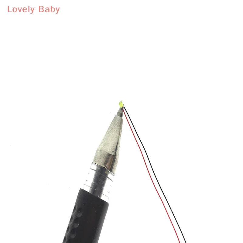 10 قطعة 0805 وامض LED مصلحة الارصاد الجوية مصباح السلكية مايكرو ليتز Led قبل ملحوم رقاقة السلكية 30 سنتيمتر 3 فولت السكك الحديدية لعبة مجسمة ضوء يؤدي الأسلاك