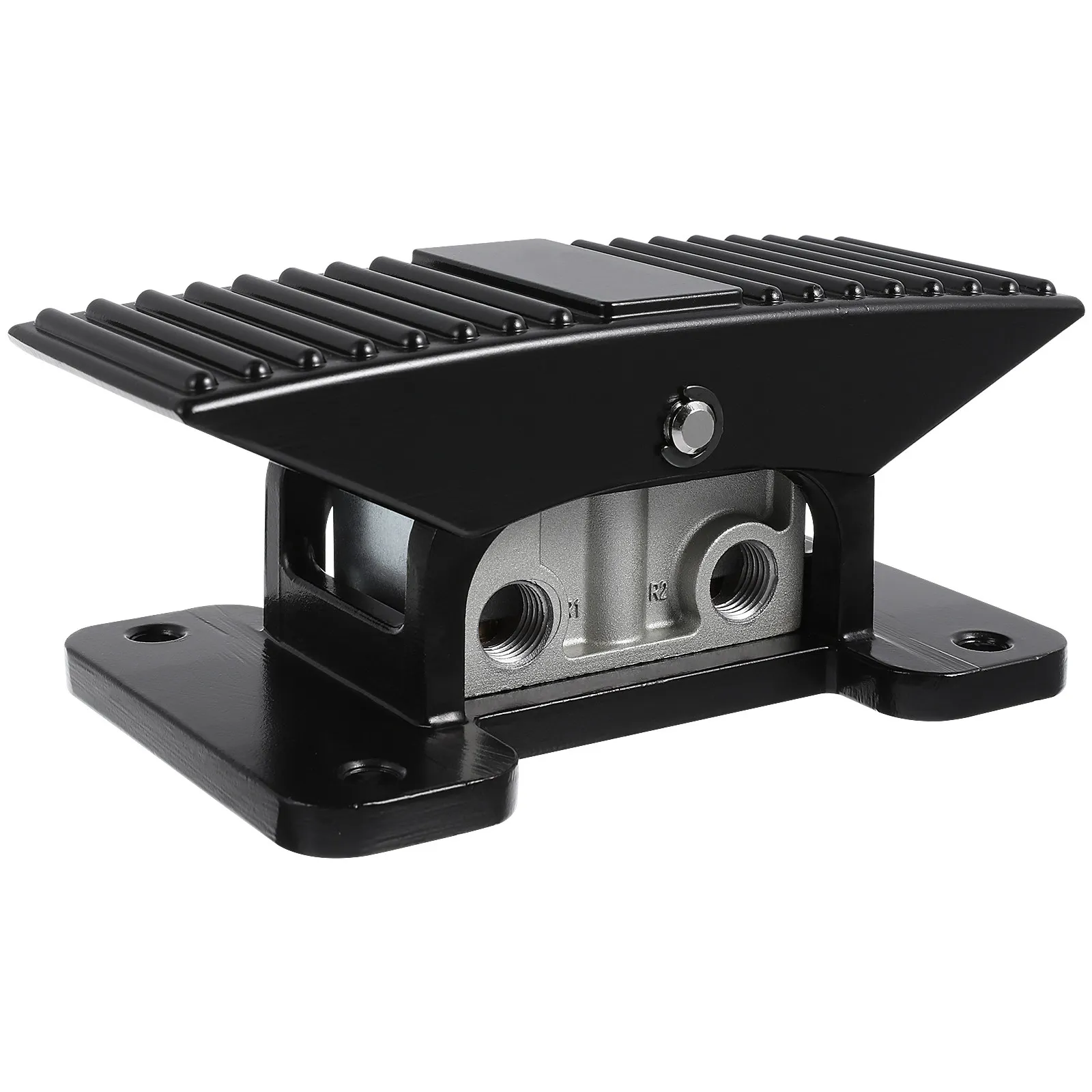 Momentary Foot Pedal Valve Zinc Alloy Housing Non Slip Textured Surface Hands Free Machine Tool Control Pneumatic Foot Air Pedal
